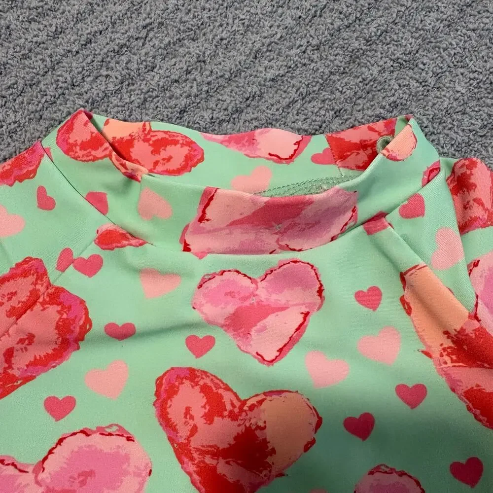 Ruffle Butts-Baby Girl-Little Love-Heart Print/Bikni/Swimsuite-3-6m-Nylon